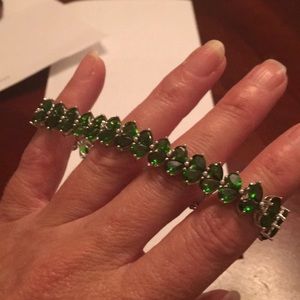 Size 7 chrome diopside bracelet